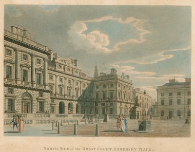 North Side of the Great Court, Somerset Place (Somerset House), Strand, London by English School