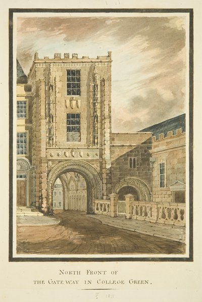 North view of the College Gateway by English School