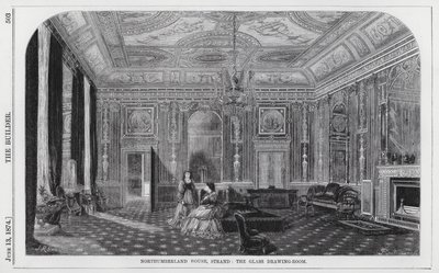 Northumberland House, Strand, the Glass Drawing-Room (engraving) by English School