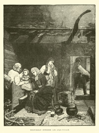 Norwegian interior by English School