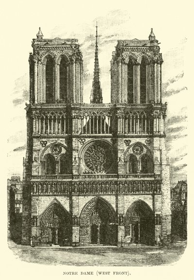 Notre Dame, West Front by English School