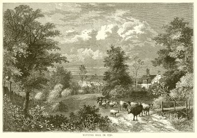 Notting Hill in 1750 by English School