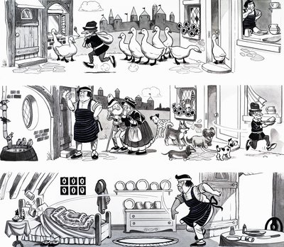 Nursery rhyme illustration by English School