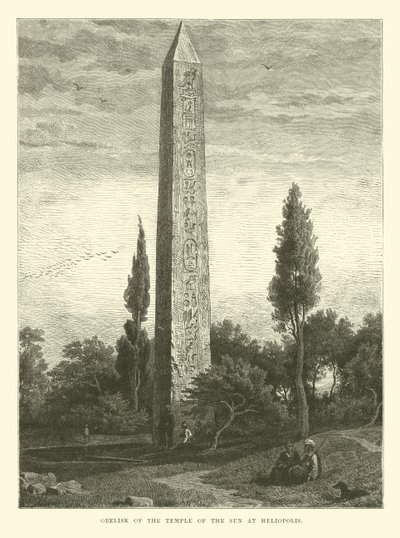 Obelisk of the Temple of the Sun at Heliopolis by English School