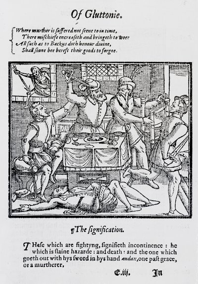 Of gluttony by English School