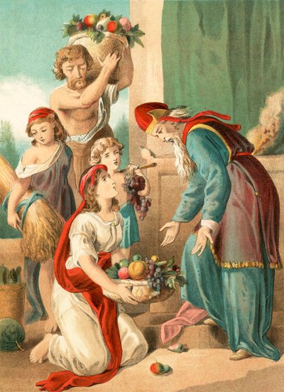 Offering the First Fruits by English School