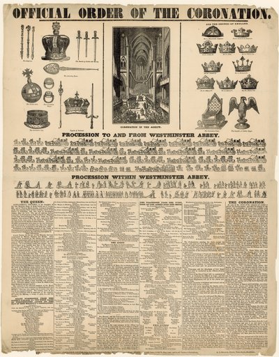 Official Order of the Coronation of Queen Victoria by English School