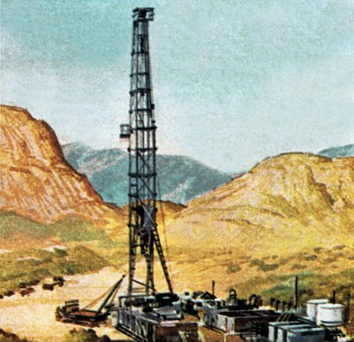 Oil Drilling Rig by English School
