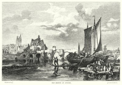 Old Bridge at Angers by English School