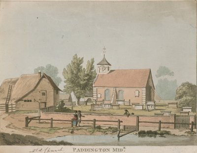 Old Church, Paddington, Middlesex by English School