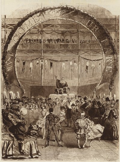 Old Father Christmas Attended by a Motley Group Under the Direction of the Lord of Misrule by English School