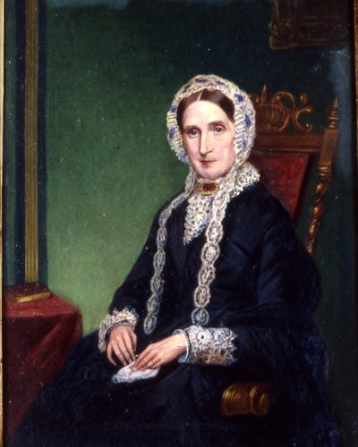 Old Lady in Widows Weeds, c.1850 by English School