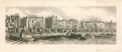 Old London Bridge by English School