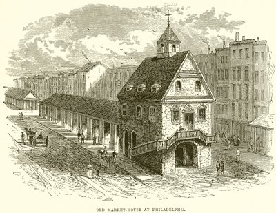 Old Market-House at Philadelphia by English School