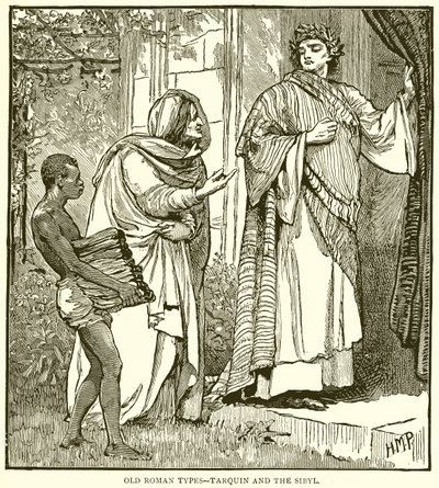 Old Roman Types (Tarquin and the Sibyl) by English School