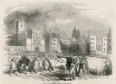 Old Smithfield Market by English School
