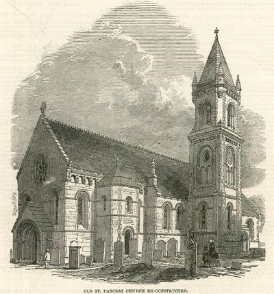 Old St Pancras Church, London, reconstructed by English School