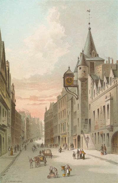 Old Tolbooth and Canongate - Edinburgh by English School