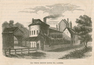 Old White Conduit House tea gardens, Pentonville, London by English School