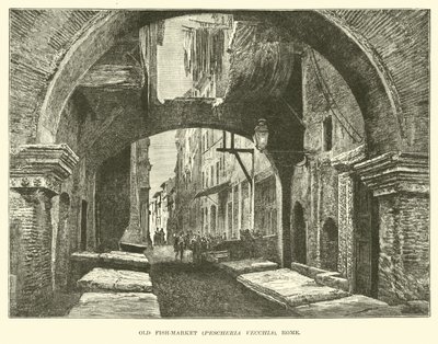 Old fish-market, Pescheria Vecchia, Rome by English School
