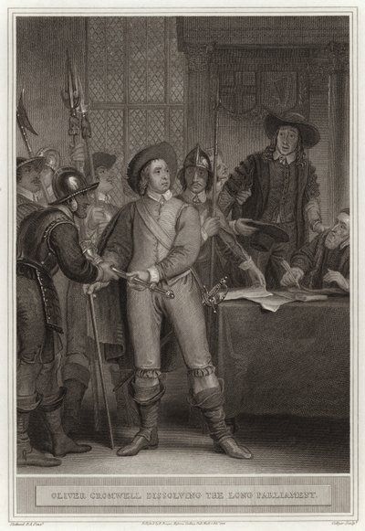 Oliver Cromwell Dissolving the Long Parliament by English School