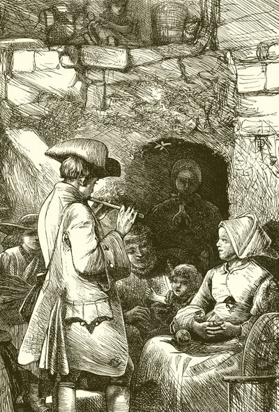 Oliver Goldsmith Playing for his Night