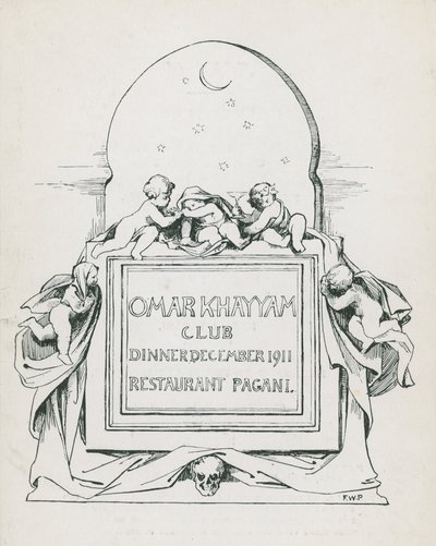 Omar Khayyam Club Dinner, December 1911, at Paganis Restaurant by English School