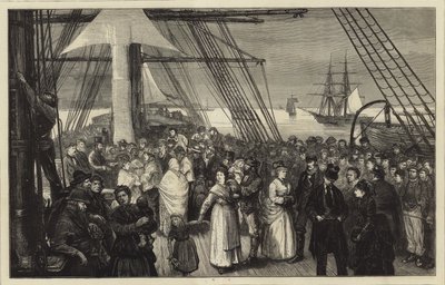 On Board an Emigrant Ship by English School