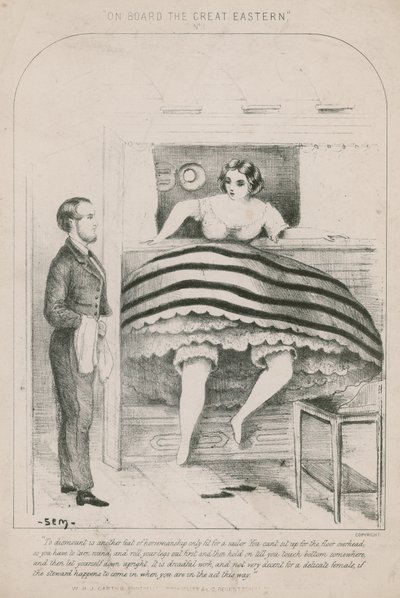 On Board the Great Eastern; Dismounting from a Bunk Bed by English School
