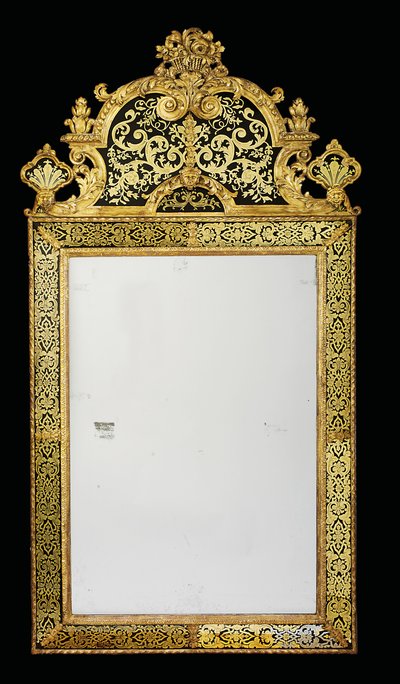 One of a pair of Queen Anne pier glasses, c.1710 by English School