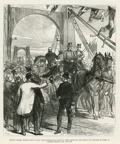 Opening Thames Bridges Free of Toll by English School
