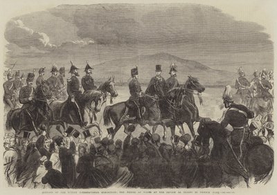 Opening of the Dublin International Exhibition, the Prince of Wales at the Review of Troops in Phoenix Park by English School