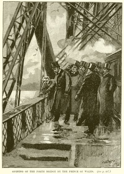 Opening of the Forth Bridge by the Prince of Wales by English School