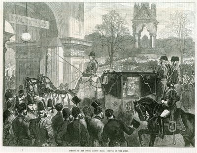 Opening of the Royal Albert Hall by Queen Victoria by English School