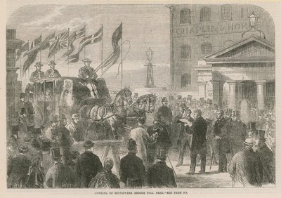 Opening of the Southwark Bridge Toll Free by English School