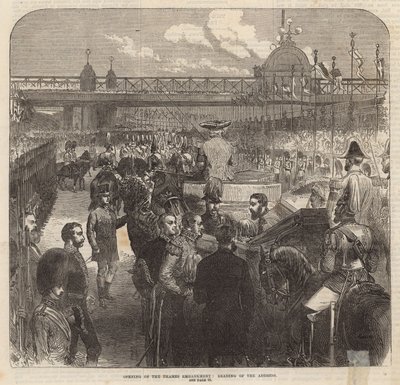 Opening of the Thames Embankment; Reading of the address by English School