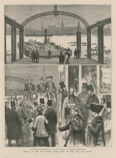 Opening of the New Thames Steam Ferry by English School