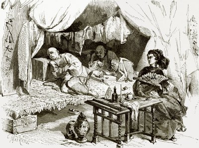 Opium Smokers by English School