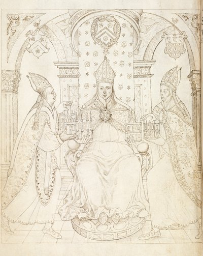 Opposite Title Page of Life of William of Wykeham by Thomas Martin, London 1597 by English School