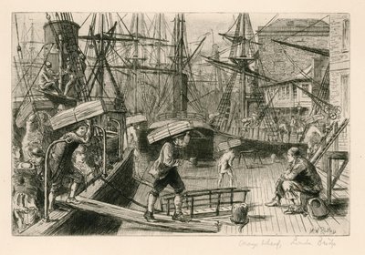 Orange Wharf, London Bridge by English School