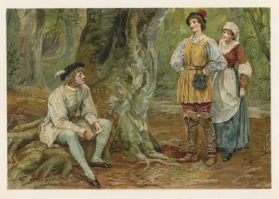 Orlando and Rosalind in As You Like It by English School