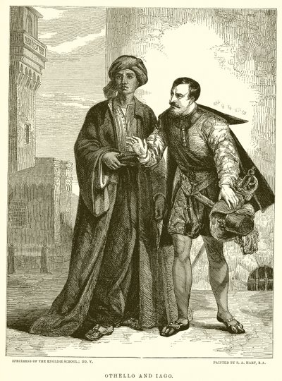 Othello and Iago by English School