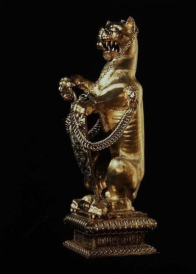 Ounce in the Form of a Panther with Removable Head by English School