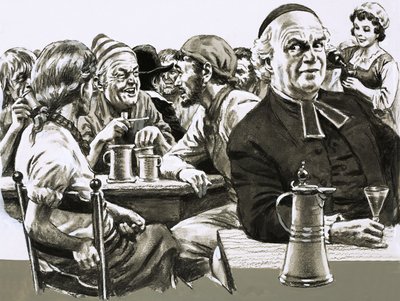 Overhearing the Chatter at a Waterfront Inn, the British Chaplain Knew that a Spanish Treasure Fleet was in Vigo Bay by English School