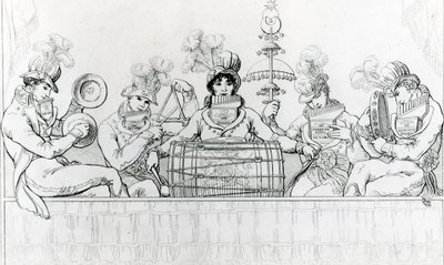 Padean Minstrels in Performance at Vauxhall Gardens, London by English School