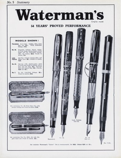 Page from Army and Navy Stores Catalogue by English School