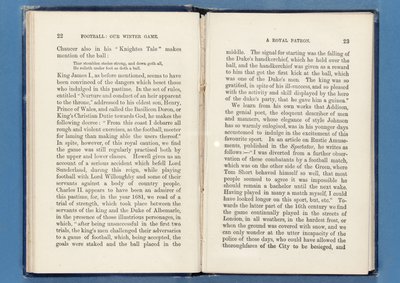 Page from Football: Our Winter Game, by Charles W. Alcock, 1874 by English School
