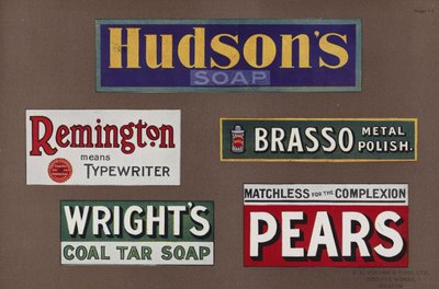 Page from Jordans Enamelled Signs by English School