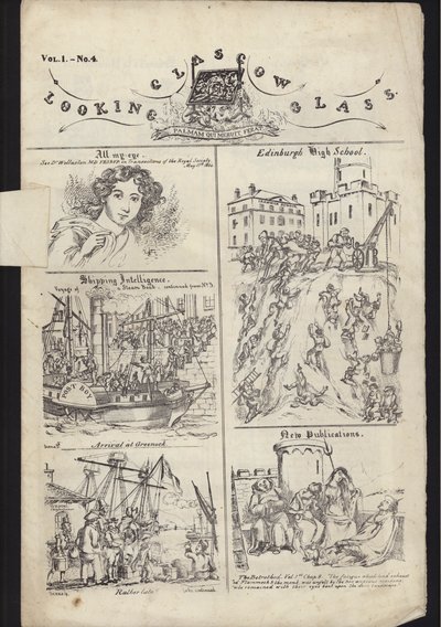 Page from Leaflet about Glasgow Fair, published on 23 July 1835 by English School