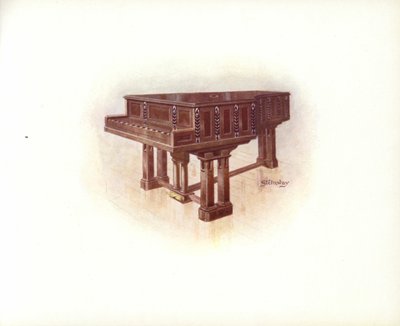 Page from Steinway & Sons Art Catalogue by English School